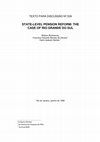 Research paper thumbnail of State-Level Pension Reform: The Case of Rio Grande Do Sul