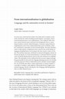 Research paper thumbnail of From internationalisation to globalisation: Language and the nationalist revival in Sweden