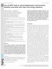 Research paper thumbnail of Loss of SIRT2 leads to axonal degeneration and locomotor disability associated with redox and energy imbalance