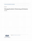 Research paper thumbnail of Managing Roadsides 4 Monitoring and Evaluation