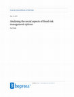 Research paper thumbnail of Analysing the social aspects of flood risk management options