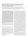 Research paper thumbnail of Altered Phospholipid Composition and Aggregate Structure of Lung Surfactant Is Associated with Impaired Lung Function in Young Children with Respiratory Infections