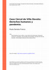 Research paper thumbnail of Caso Cárcel de Villa Devoto Derechos humanos y pandemia