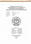 Research paper thumbnail of Program Dan Kegiatan Kuliah Kerja Nyata Alternatif Univeritas Ahmad Dahlan Periode KE-64 Tahun Akademik 2019/2020 Divisi V.C.3 Desa Mulyorejo, RW 16 Sorosutan Kecamatan Umbulharjo Yogyakarta