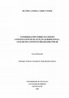 Research paper thumbnail of Considerações sobre os limites constitucionais da função jurisdicional: análise do contexto brasileiro pós-88