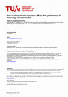 Research paper thumbnail of How business model innovation affects firm performance in the energy storage market