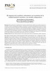 Research paper thumbnail of El impacto de la política urbanística en la gestión de la ciudad histórico‑turística: un estudio comparativo