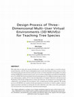 Research paper thumbnail of Design Process of Three-Dimensional Multi-User Virtual Environments (3D MUVEs) for Teaching Tree Species