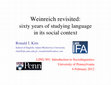 Research paper thumbnail of "Weinreich revisited: sixty years of studying language in its social context"