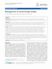 Research paper thumbnail of Management of rectal foreign bodies