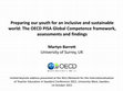 Research paper thumbnail of Preparing our youth for an inclusive and sustainable world: The OECD PISA Global Competence framework, assessments and findings