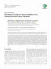 Research paper thumbnail of {"__content__"=>"Identification of Digestive Enzyme Inhibitors from (Jacq.) P.H.Raven.", "i"=>{"__content__"=>"Ludwigia octovalvis"}}