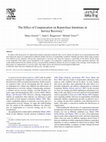 Research paper thumbnail of The Effect of Compensation on Repurchase Intentions in Service Recovery☆