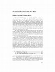 Research paper thumbnail of Presidential Transitions: The New Rules