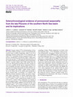 Research paper thumbnail of Sclerochronological evidence of pronounced seasonality from the late Pliocene of the southern North Sea Basin, and its implications