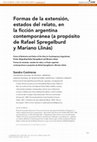 Research paper thumbnail of Formas da extensão, estados do relato, na ficção argentina contemporânea (a propósito de Rafael Spregelburd e Mariano Llinás)