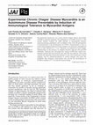 Research paper thumbnail of Experimental Chronic Chagas' Disease Myocarditis is an Autoimmune Disease Preventable by Induction of Immunological Tolerance to Myocardial Antigens