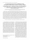 Research paper thumbnail of An experimental protocol for the establishment of dogs with long-term cellular immune reactions to Leishmania antigens