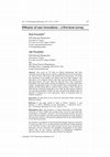 Research paper thumbnail of Diffusion of user innovations - a firm-level survey