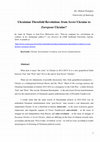 Research paper thumbnail of Ukrainian threefold revolution : from Soviet Ukraine to European Ukraine?