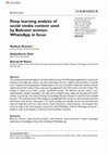 Research paper thumbnail of Deep learning analysis of social media content used by Bahraini women: WhatsApp in focus