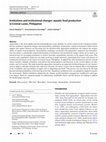 Research paper thumbnail of Institutions and institutional changes: aquatic food production in Central Luzon, Philippines