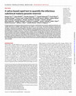 Research paper thumbnail of A saliva-based rapid test to quantify the infectious subclinical malaria parasite reservoir