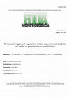 Research paper thumbnail of Periodontal ligament regulatory role in experimental diabetic rat model of parodontium remodelation