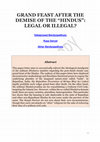 Research paper thumbnail of THE GRAND FUNERAL FEAST OF THE "HINDUS": URGING FOR THE UNIFORM CIVIL CODE