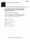 Research paper thumbnail of Local context and labour-community immigrant rights coalitions: a comparison of San Francisco, Chicago, and Houston