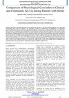 Research paper thumbnail of Comparison of Physiological Cost Index in Clinical and Community Set-Up among Patients with Stroke