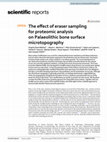 Research paper thumbnail of The effect of eraser sampling for proteomic analysis on Palaeolithic bone surface microtopography