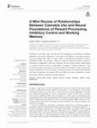 Research paper thumbnail of A Mini-Review of Relationships Between Cannabis Use and Neural Foundations of Reward Processing, Inhibitory Control and Working Memory