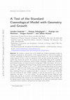 Research paper thumbnail of A test of the standard cosmological model with geometry and growth