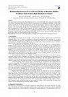 Research paper thumbnail of Relationship between Uses of Social Media on Reading Habits: Evidence from Senior High Students in Ghana