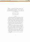 Research paper thumbnail of Hegel e o problema do Saber absoluto na Fenomenologia do Espírito, ou: de como a consciência-de-si do Espírito se torna objeto de sua consciência?