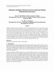 Research paper thumbnail of Simulation Modeling: Obstacles Faced by Small and Medium Manufacturing Enterprises