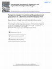 Research paper thumbnail of Temporal changes in nutrients and cyanobacterial populations in a dammed, stratified tropical river