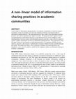 Research paper thumbnail of A non-linear model of information sharing practices in academic communities