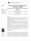 Research paper thumbnail of From customer satisfaction to customer delight