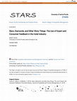 Research paper thumbnail of Stars, diamonds, and other shiny things: The use of expert and consumer feedback in the hotel industry