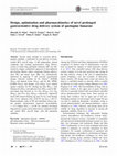 Research paper thumbnail of Design, optimization and pharmacokinetics of novel prolonged gastroretentive drug delivery system of quetiapine fumarate