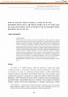 Research paper thumbnail of Praktikos mentorių lyderystės kompetencijų ir mentoriaus funkcijų įtaka plėtojant studentų lyderystės kompetencijas