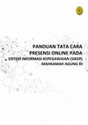 Research paper thumbnail of PANDUAN TATA CARA PRESENSI ONLINE