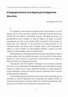 Research paper thumbnail of El lenguaje inclusivo en la disputa por la hegemonía discursiva