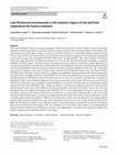 Research paper thumbnail of Late Pleistocene environments in the southern Zagros of Iran and their implications for human evolution