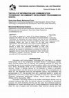 Research paper thumbnail of THE ROLE OF INFORMATION AND COMMUNICATION TECHNOLOGY ON COMMUNITY DEVELOPMENT PROGRAMMES IN NIGERIA