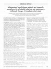 Research paper thumbnail of Inflammatory Bowel Disease Patients Are Frequently Nonadherent to Scheduled Induction and Maintenance Infliximab Therapy: A Canadian Cohort Study