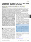 Research paper thumbnail of The magnitude and impact of the 431 CE Tierra Blanca Joven eruption of Ilopango, El Salvador