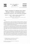 Research paper thumbnail of Organic enrichment of sediments from salmon farming in Norway: environmental factors, management practices, and monitoring techniques